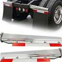 2 1/2" Bolt Tapered Mud Flap Hangers for Semi Trucks Mudflap Hangers for Semi Mud Flaps Holder Mount with Reflective Strip Sticker 30" Length