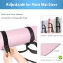 WOMACO Yoga Mat Strap, Adjustable Yoga Mat Carrier with Shoulder Strap & Handle for Women, Men, Portable Picnic Camping Blanket Straps (Black, 1 Pack)