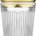 Cocktail Shaker Set 17oz, Gold Glass Martini Shaker with Strainer & Lid, Durable Bar Tools for Home Bartenders, Gift Box Included