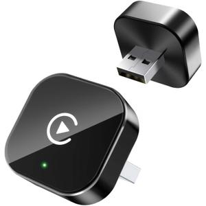 Wireless CarPlay Adapter for Apple iPhone & Android, 2-in-1 Adapter Convert Wired to Wireless Dongle