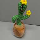 Talking Cactus Baby Toy, Singing Mimicking Repeating Tummy Time Toys with Music and Light, Infant Babies Toddler Kids Boy Girl Gifts, Recording, Dance, 60 English Songs, Repeat What You Say