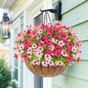 Elyum Artificial Flowers for Outdoors, 9 Bundles Artificial Plants & Flowers Outdoor, UV Resistant Faux Flowers Outdoor Fake Flowers for Outside Porch Window Box Decoration(Mixed Color)