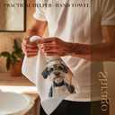 4 x Funny Schnauzer Dog Kitchen Towels, Schnauzer Gifts for Women Men Dish Tea Towels for Kitchen, Dog Lovers Mom Dad Owner Gifts Decorative Hand Towels, 16x24 Inch