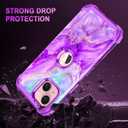 Casetego for iPhone 13 Case,iPhone 14 Case,Three Layer Heavy Duty Sturdy Shockproof Protection Full Rugged Hard PC+Soft TPU Bumper Protective Girls Case for Apple iPhone 13/14 6.1 inch,Bright Purple
