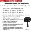 1-Pack Black Control Dial Knob Compatible with Honeywell Water Heater Gas Valve,w/Spring. Plastic Control Dial Knob Replacement parts for Water heater,Fit for WV8840B,WV8840A,WV8840B1110 And More