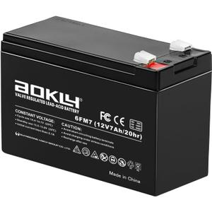12V 7Ah Replacement Battery 6fm7 Rechargeable Sealed Lead Acid Battery SLA AGM Power Source Maintenance Free, Size 5.94x2.56x3.9in
