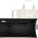 Lckaey purse insert insert for marc jacobs large tote bag tote bag insert organizer 2042 Black-L