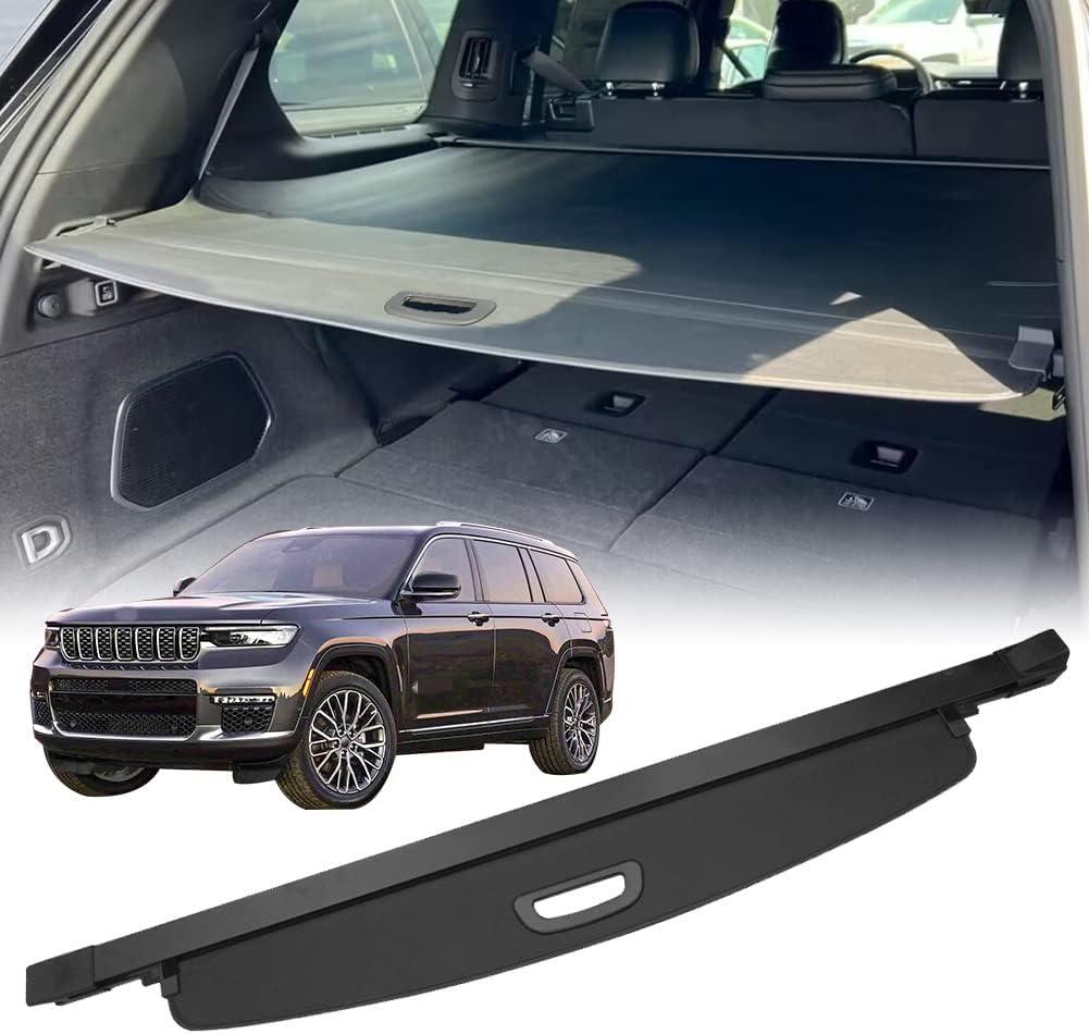 Compatible with All-New 2026-2021 Jeep Grand Cherokee L (3-Row;WL) Rear Cargo Security Shade Cover Privacy Screen Retractable Storage Tonneau Cargo Cover Luggage Security Shield Shade