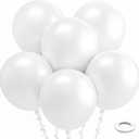 Bezente Pearl White Balloons 18 Inch - 30 Pack Large Thick Ivory Balloons Big Round Pearlescent White Latex Balloons for Christmas Anniversary Wedding Baby Shower Birthday Party Decorations