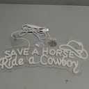 WLHOPE Save A Horse Ride A Cowboy Neon Sign Adjustable Brightness Led Sign,Neon Signs for Wall Decor,Connectivity Via USB Licked Neon Light for Bedroom Home Bar Club Hotel Party Decor