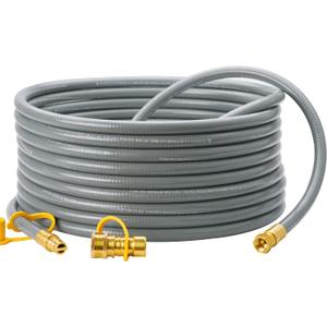 40 Feet 3/8 inch ID Natural Gas Grill Hose with Quick Connect Fittings, Natural Gas Line for Grill, Pizza Oven, Heater and More Low Pressure Appliance