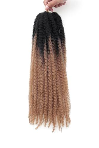 Marley Twist Braiding Hair 18 Inch Marley Twist Hair 8 Packs Cuban Twist Hair Afro Kinky Curly Crochet Hair Synthetic Marley Hair Extensions (18 Inch(Pack of 5),OT/27)