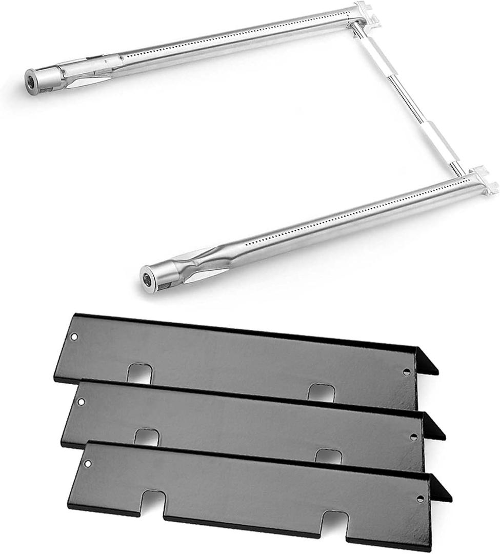 7635 Flavorizer Bars for Weber Spirit II E210 S210 Grills, 15.3" Upgraded Bars Grill Replacement Parts for Weber II & I E215 E220 S220 GS4 Grills, (3.5 Inch 69785 Bunrer+7635 Upgraded Bars)