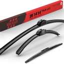 BERG REGEN 28"+14" Windshield Wiper Blades with 14" Rear Automotive Replacement Set for Honda Fit 2020 2019 2018 2017 2016 2015 2014 2013 2012 2011 2010 2009  Genuine OEM Quality (Set of 3)