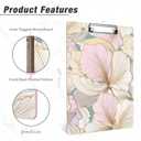 Rimilak Wood Clipboard, 8.5x11" Paper Letter Size, Cute Custom Pattern, Fun Design Hardcard Board for Classroom, Teachers, Kid, Woman, Back to School, Home & Office Supply, Modern Flowers