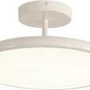 KCO Lighting Cream White Flush Mount Ceiling Light Large LED Kitchen Ceiling Light Modern Hallway Ceiling Lights Mid Century Traditional Ceiling Lighting for Bathroom Stairway