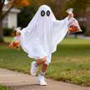 2 x HOMELEX Kid Ghost Costume Boy Spooky Gown Girl Halloween White Dress Cosplay (Medium)