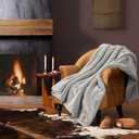 UGG Euphoria Faux Fur Throw Blanket, Oversized Warm Throw for Couch or Chair, Luxury Bedroom Decor, Cozy Soft Blankets, Machine Washable, 50-inch x 70-inch, Seal Grey