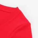 PALINDA Women's Scoop Neck Ribbed Fitted Shirt Basic Short Sleeves Summer T Shirt Tops (Red, L)