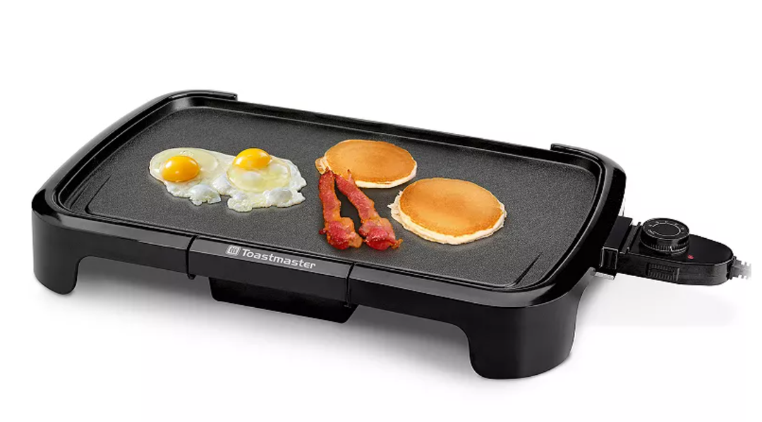 Toastmaster 10" x 16" Electric Griddle – Nonstick Cooking Surface, Adjustable Temperature
