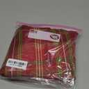 Elrene Home Fashions Shimmering Plaid Holiday Fabric Tablecloth, 60" x 84" Oval, Red