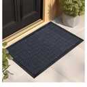Mibao Front Door Mat, Heavy Duty Durable Welcome Mat for Outdoor Indoor, Dirt Trapper Waterproof Super Absorbent Door Mat for Entryway Outside Patio Porch,73" x 46", Navy