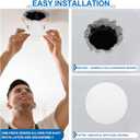 PATIKIL 205mm / 8.1" Diameter Metal Ceiling Hole Cover Plate, Downlight Hole Trim Wall Mount Decorative Cap Access Panel for 6.3-7.9inch Round Ceiling and Wall Openings, Matte White