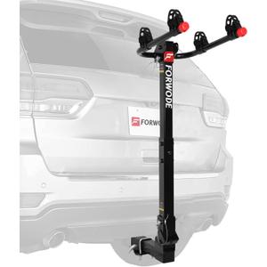 Forwode Hitch Mount Rack Fits 2 x 35 lbs Bicycles, Bike Hitch Rack for Car, Foldable Wobble Free, Hitch Lock, 2-Inch Receiver