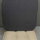 GOFORIT Memory Foam CushionSquare Seat Cushions for Dining Chairs,Non-Slip Chair Pads with Removable Cover, 16'' x 16'', Off White