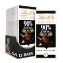 Lindt EXCELLENCE 90% Cocoa Dark Chocolate Candy Bar, Dark Chocolate, 3.5 oz. Bar (3.5 Ounce (Pack of 12))