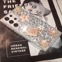 for Galaxy S24 Ultra Bling Case for Women Girl,3D Bling Shiny Rhinestone Diamond Crystal Perfume Bottle & Flower Soft Protective Anti-Fall Case for Galaxy S24 Ultra