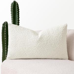 MIULEE Textured Boucle Throw Pillow Cover White Accent Solid Lumbar Christmas Pillow Case Decorative Soft Pack of 1 Couch Cushion Chair Sofa Bedroom Livingroom Home Decor,12x20 Inch MIULEE Textured Boucle Throw Pillow Cover White Accent Solid Lumbar Christmas Pillow Case Decorative Soft Pack of 1 Couch Cushion Chair Sofa Bedroom Livingroom Home Decor,12x20 Inch