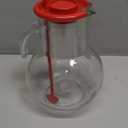 Bormioli Rocco Kufra Jug with Ice Container, Red Lid, 72 3/4 Ounce (67.8 Ounces)