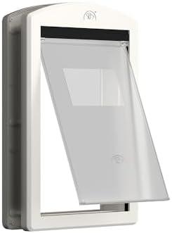 CAREMYWORLD Medium Dog Door for Door, UpgradeThicken, Suitable for Dogs Up to 40LBS, Doggy Door with Sliding Lock Panel and Magnetic Flap for Interior and Exterior Doors