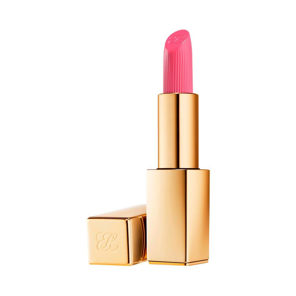 Este Lauder Pure Color Long Lasting Cream Lipstick for Women with Cream Finish | Plumping & Nourishing, 0.12 Ounce (220 Powerful - A blue-hued pink with a cool undertone)