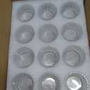 VOHO Clear Tealight Candle Holder Set of 12, Glass Tealight Candle Holders for Wedding Party, Tea Light Candles Holder Bulk for Home Decor(2'' x 1.4'', Clear)