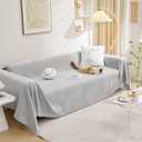 70 Inches / 90 Inches Gray Blanket With Stringy Aesthetic Trim 100% Polyester Wash Cold