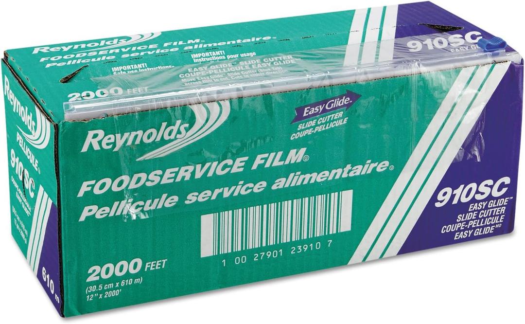 Reynolds 910SC 2000' Length x 12" Width, PVC Slide Cut Food Wrap Film