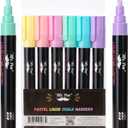 Mr. Pen- Liquid Chalk Markers for Chalkboard Markers, 6 Pack, Dual Tip, Pastel Colors,  Chalk Pens