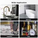 VANCOCO 3/4" PEX Ball Valve 4-Pack - Lead-Free Brass PEX Shut Off Valve (2 Red/2 Blue) for Hot/Cold Water