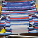Tommy Bahama 5-Position Classic Lay Flat Folding Backpack Beach Chair, Aluminum, Red, White, and Blue Stripe, 23" X 25.25" X 31.5"