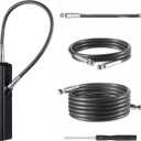 4-Digit Combination Cable Lock with 3 Replaceable Steel Cables (9"/23.6"/47.2"),Cable Lock for Bike, Luggage, GateFence, Cabinet & Door(Black)