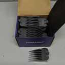 3 Inch Hair Clipper Combs Guides, Hair Clipper Guards 1 & 1/4" 1 & 1/2" 2", Mega NO.16 NO.12 NO.10 fits for most Wahl Clippers (Deep Gray, 8pcs Mega Set)