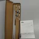 TYRON 1 Pack Magnetic Curtain Rod for Metal Door Adjustable 30-40 Inch, 3/8 in. Diameter, French Door Magnetic Cafe Curtain Rod(Nickel)