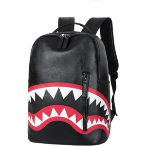 Vintage Stylish Backpack - Laptop PU Leather Rucksack, Lightweight Commuter & Travel Bag, Unisex Fashion Daypack (Black, One Size)