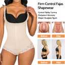 SHAPERX Women's Fajas Colombianas Shapewear Postpartum Tummy Control Body Shaper Girdles Compression Garment (XL)