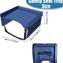Kids Travel Tray for Car Seat - Toddler Road TripEssentials with Drawing Kit, Lap Desk Organizer for Car &Airplane