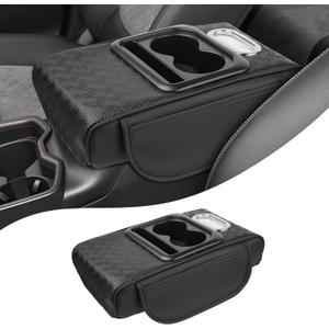Autorder Center Console Cover for Toyota RAV4 2019-2025 Accessories Armrest Cushion with Multi-Purpose Storage Slot Leather Middle Console Cover RAV4 Armrest Cover Anti-Scratch