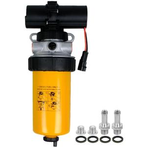 87802202 87802238 12V Fuel Pump Filter Compatible with New Holland LS180 LS190 LX865 LX885 LX985 2550 HW300 HW320 555E 575E 655E 675E Replace 87801995 87801794 87802203