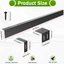 30" Slide-in Range Rear Filler Kit,Kitchen Stove Gap Covers,Stainless Steel Backsplash for Stove, Stove Trim Kit Between Stove and Backsplash(Black)